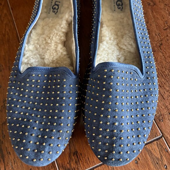 UGG Studded Flats. Size 8.5. Blue - Picture 1 of 5
